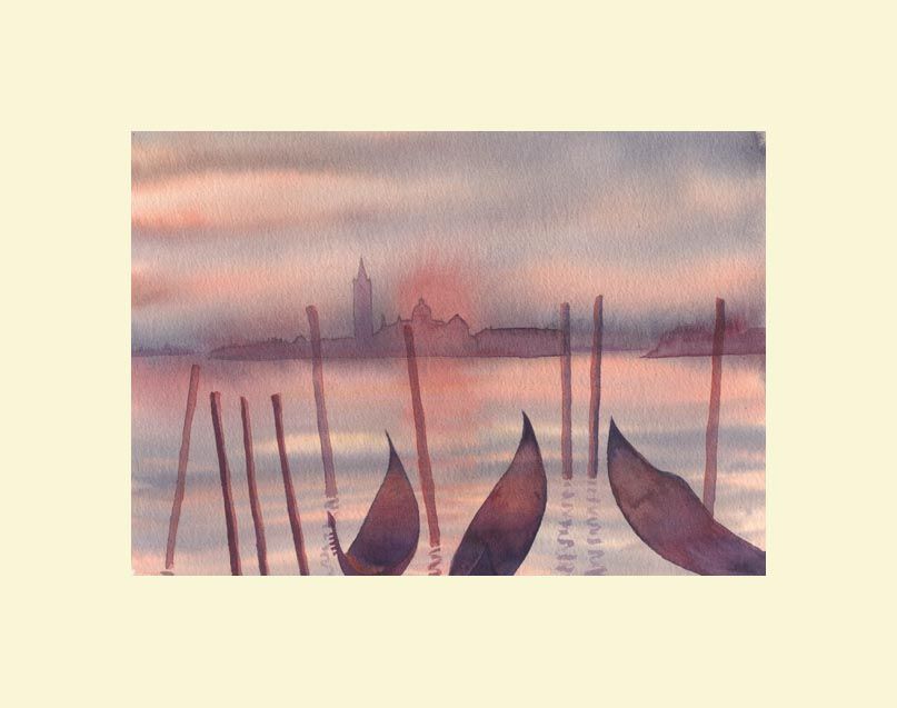 Painting of Venice for sale | Painting of Venice sunset |